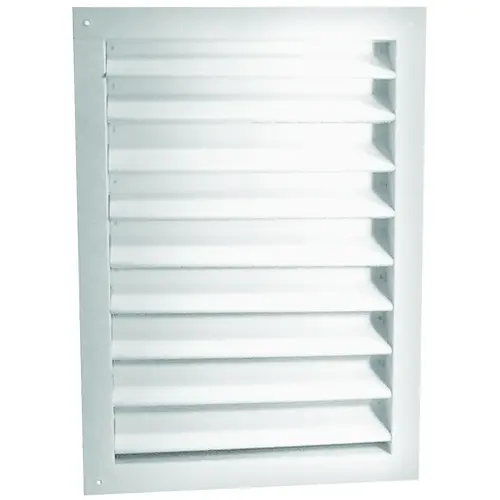 Dual Louver, 26-3/8 in L, 20-1/2 in W, Aluminum, White