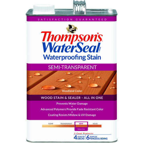 Thompson's WaterSeal Semi-Transparent Wood Sealer, Natural Cedar