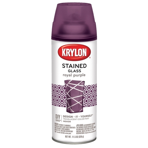 KRYLON K09027000 Stained Glass Paint, Gloss, Royal Purple, 11.5 oz, Aerosol Can