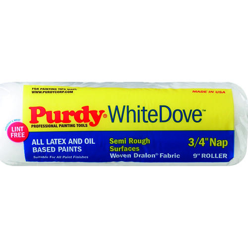 Purdy 14G672094 White Dove 14G670182 Paint Roller Cover, 3/4 in Thick Nap, 9 in L, Dralon Fabric Cover