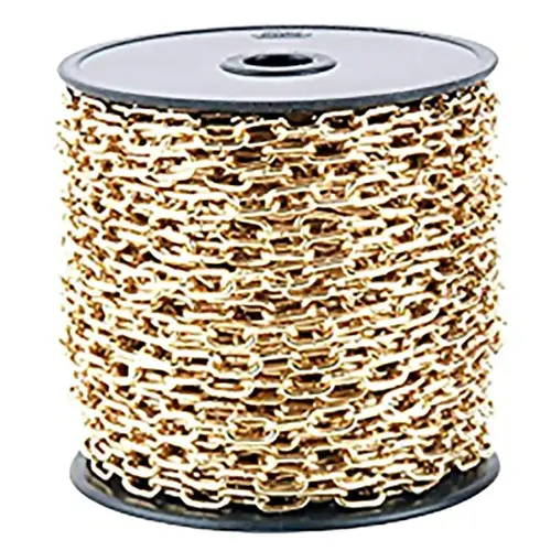 Twist Link Chain, #70, 82 ft L, Brass - pack of 82