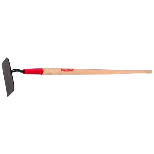 Cotton Hoe with Wood Handle, 7 in W Blade, 5-1/4 in L Blade, Steel Blade, Beveled Blade