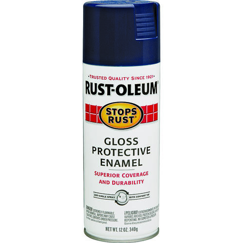 STOPS RUST 7723830 Protective Enamel Spray Paint, Gloss, Navy Blue, 12 oz, Aerosol Can