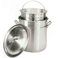 Bayou Classic 4060 Stock Pot, 60 qt Capacity, Aluminum Brushed