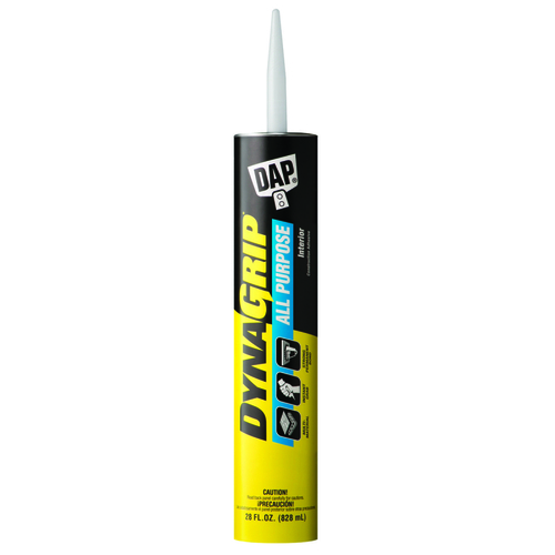 DAP 27502 DYNAGRIP Construction Adhesive, Tan, 28 oz Cartridge