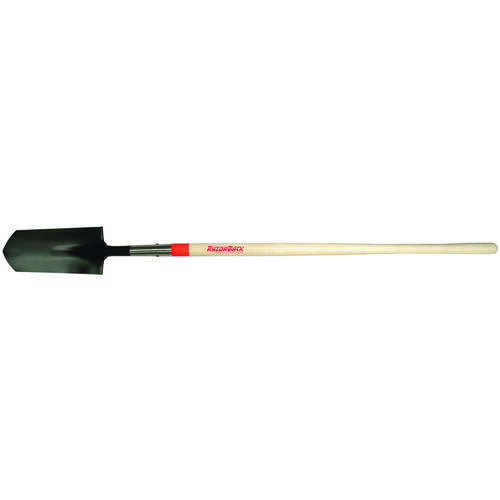 Ditch Shovel, 5-3/4 in W Blade, Steel Blade, Hardwood Handle, Straight Handle, 48 in L Handle