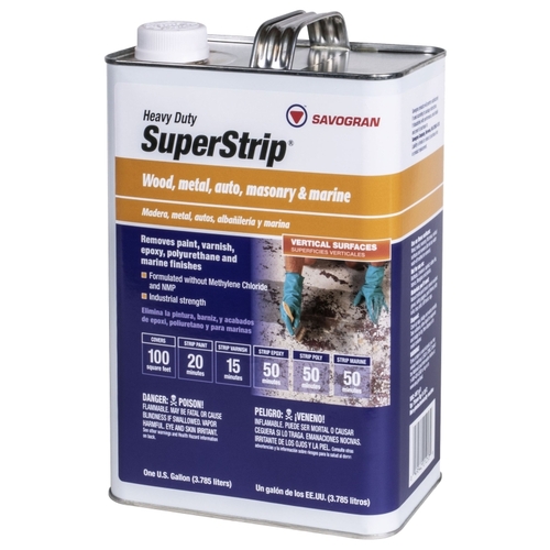 Savogran 01253 SuperStrip Paint/Varnish Remover, Liquid, Aromatic, Blue, 1 gal