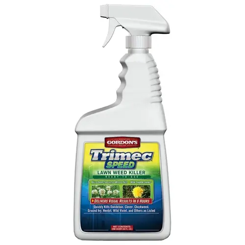 Trimec Weed Killer, Liquid, Spray Application, 1 qt Brown/Yellow