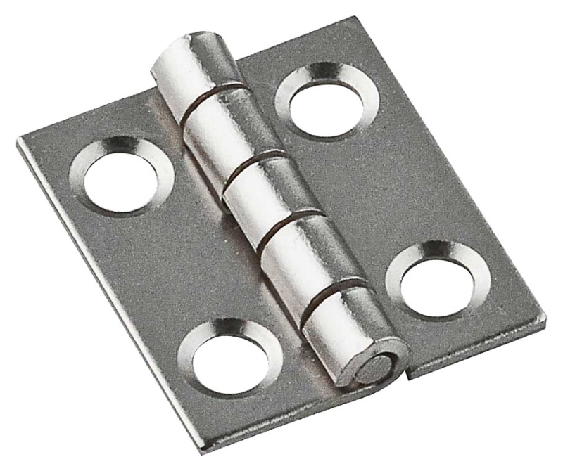 National Hardware N211-012 Decorative Narrow Hinge, 3/4 in H Door Leaf, 1/32 in Thick Door Leaf, Steel, Satin Nickel