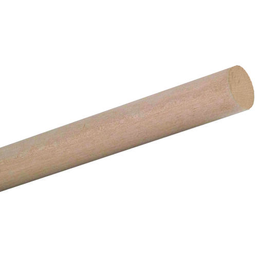 Dowel Rod, 1/4 in Dia, 36 in L, Oak Wood