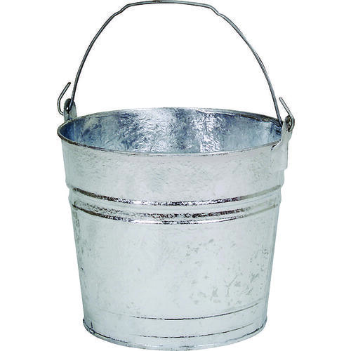 Pail, 10 qt Capacity, Steel Hot Dipped Galvanized