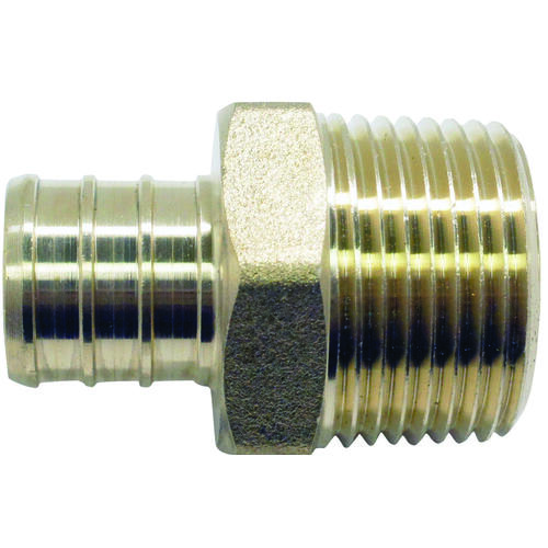 Pipe Adapter, 1 in, PEX x MPT, Brass, 200 psi Pressure