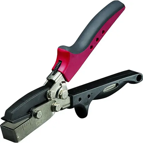 J-Channel Cutter, 5/8 in Max Cutting W, Ergonomic Soft-Touch, Non-Slip Handle Black/Red