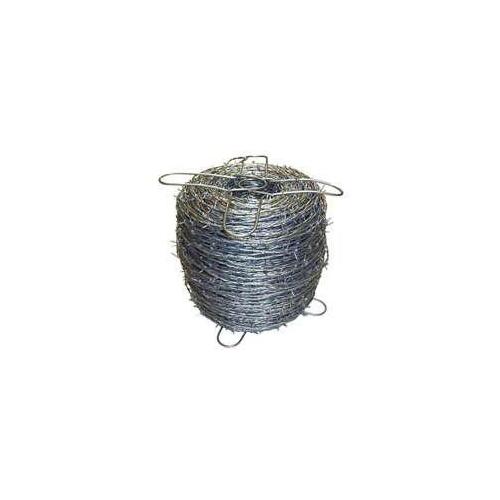 Barbed Wire, 1320 ft L, 14 Gauge, Flat Barb, 5 in Points Spacing