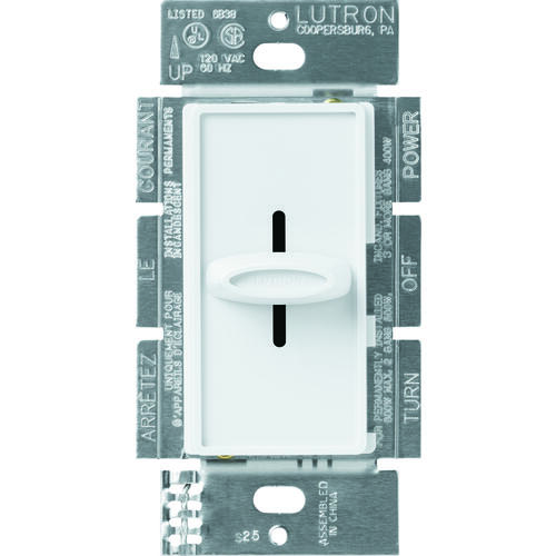 Skylark Dimmer, 5 A, 120 V, 600 W, Halogen, Incandescent Lamp, White