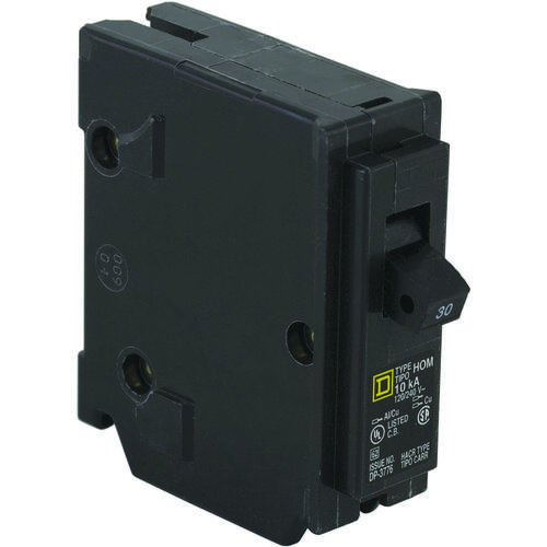 Square D HOM130CP Homeline Circuit Breaker, Mini, 30 A, 1 Pole, 120 V