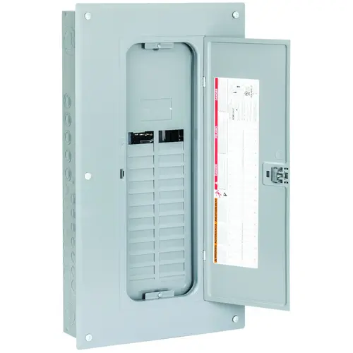 Homeline Load Center, 125 A, 20 -Space, 40 -Circuit, Main Lug, NEMA 1 Enclosure, Gray