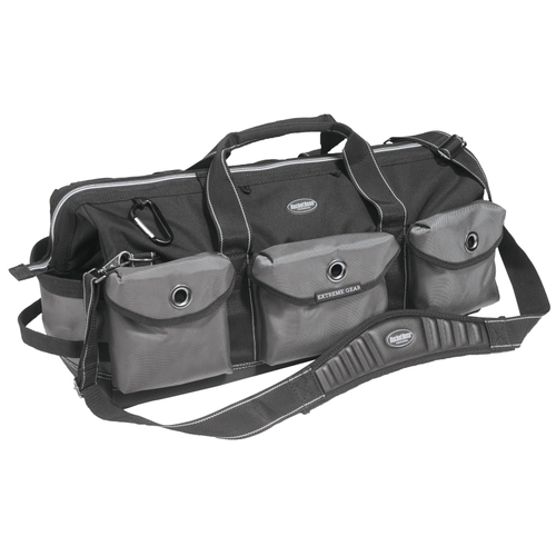 Bucket Boss 65024 Professional Series Extreme Big Daddy Tool Bag, 26 in W, 11 in D, 12 in H, 28-Pocket, Poly Fabric