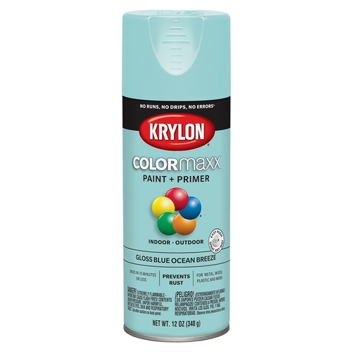 COLORmaxx Spray Paint, Gloss, Blue, 12 oz, Aerosol Can