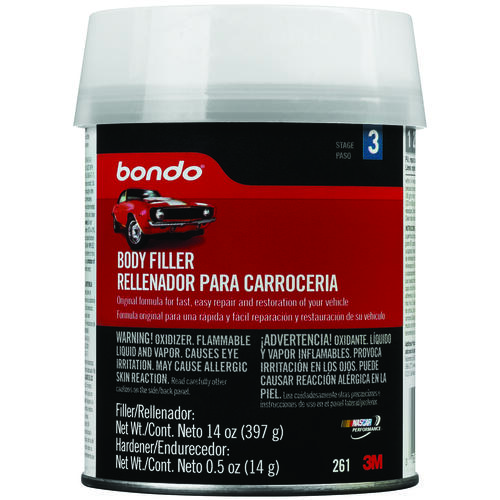 Bondo 261 C Body Filler, 1 pt Can, Paste, Pungent Organic