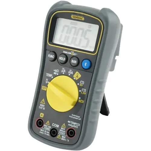 ToolSmart Bluetooth Connected Digital Multimeters, 10 Function, 600V AC/DC - pack of 4