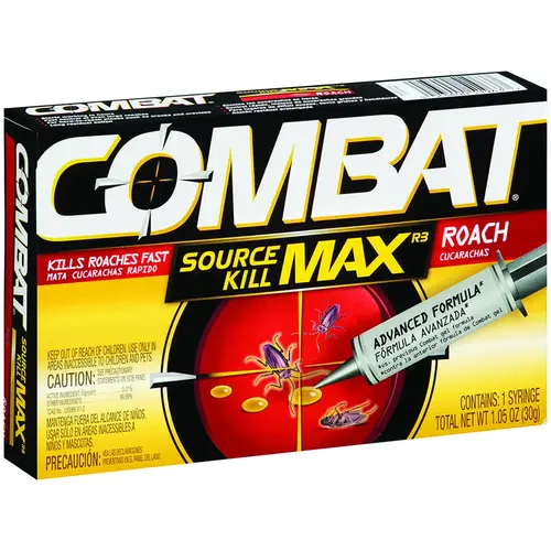 COMBAT 51963 Roach Killer Gel, Gel, Characteristic, 30 g Brown