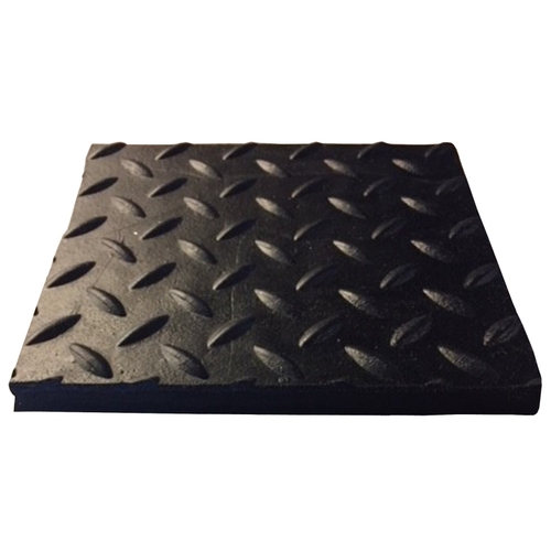 Flexgard SMCK4836-DPWG1/2 SMA4836-DG1/2 Stall Mat, 3 ft L, 4 ft W, 1/2 in Thick, Diamond Plate Pattern, Black