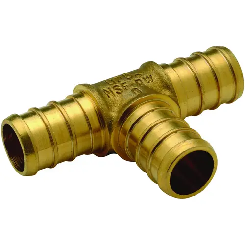 Tube Tee, 1/2 in Brass