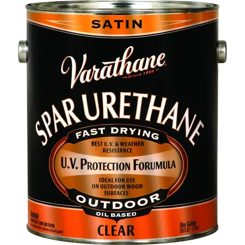 Spar Urethane Paint, Liquid, Clear, 1 gal, Can