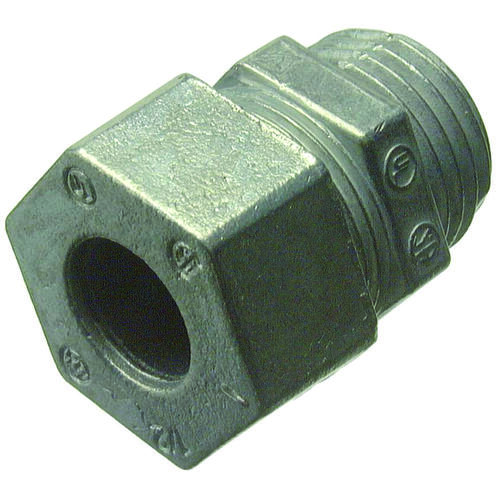 Cord Connector, 1/2 in, Zinc - Pair Silver