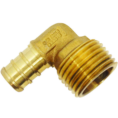 Pipe Elbow, 1/2 in, MNPT, 200 psi Pressure Brass