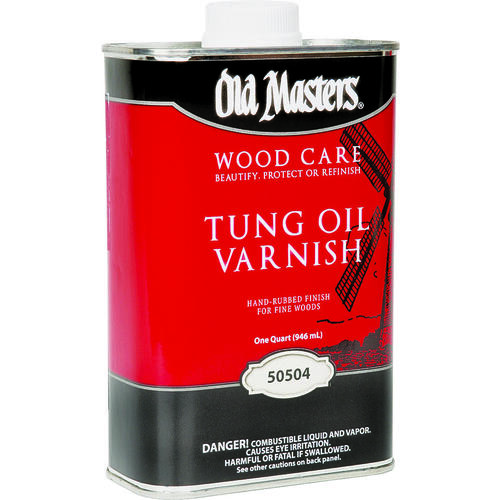 Old Masters 50504 Tung Oil Varnish, Liquid, 1 qt, Can Clear