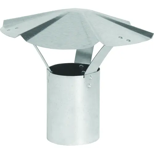 Rain Cap, 4 in Dia, Galvanized Steel - pack of 10