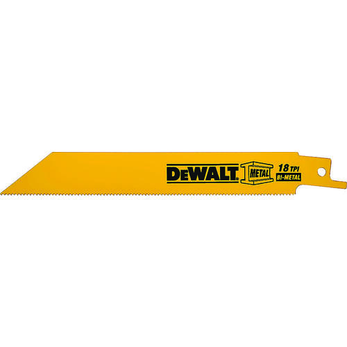 Reciprocating Saw Blade, 3/4 in W, 6 in L, 18 TPI Yellow - pack of 2