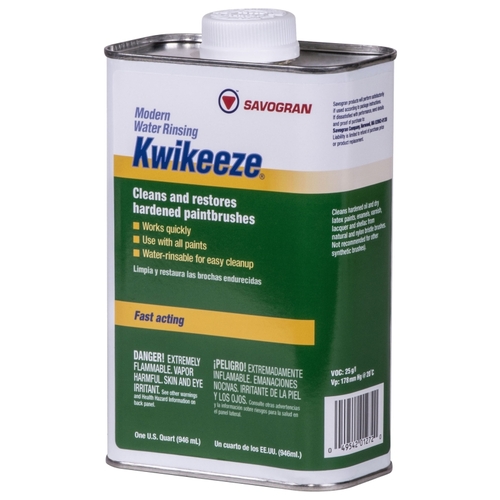 Savogran 01272 Kwikeeze 1272 Paint Brush Cleaner, Liquid, Aromatic, Clear, 1 qt