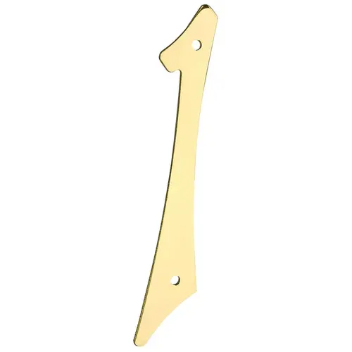 V1901 4" House Number 1 Solid Brass Finish