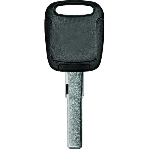 Automotive Key Blank, Brass/Rubber, Nickel, For: Volkswagen Vehicle Locks