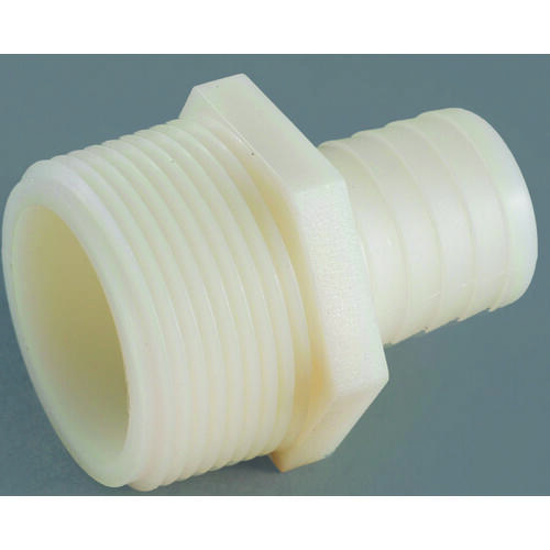 Anderson Metals 53701-0812-XCP5 Hose Adapter 1/2" Insert in. X 3/4" D MPT Nylon White - pack of 5