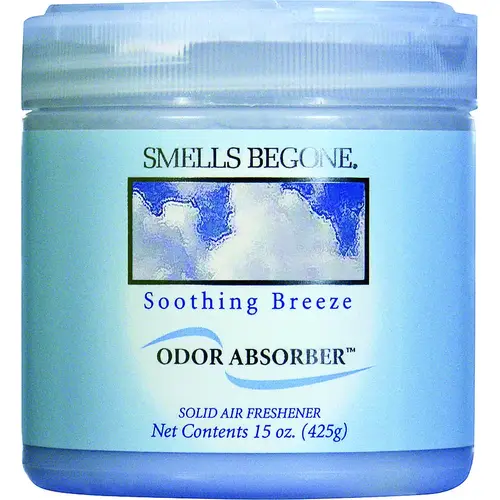 Odor Absorbing Gel, 15 oz Jar, Soothing Breeze, 450 sq-ft Coverage Area