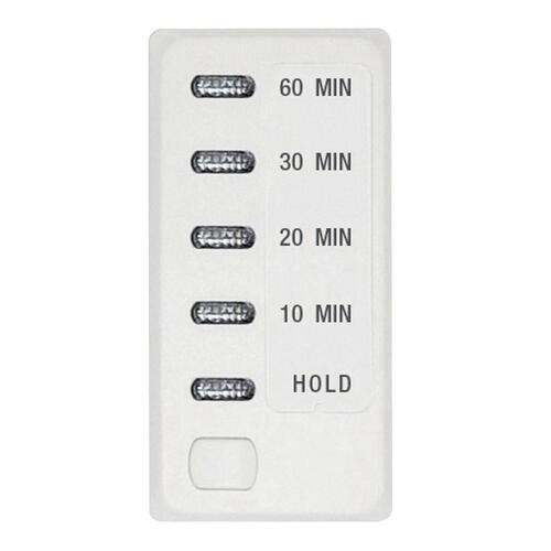 Electronic Countdown Timer, 15 A, 120 V, 1800 W, 10 to 60 min Time Setting, White
