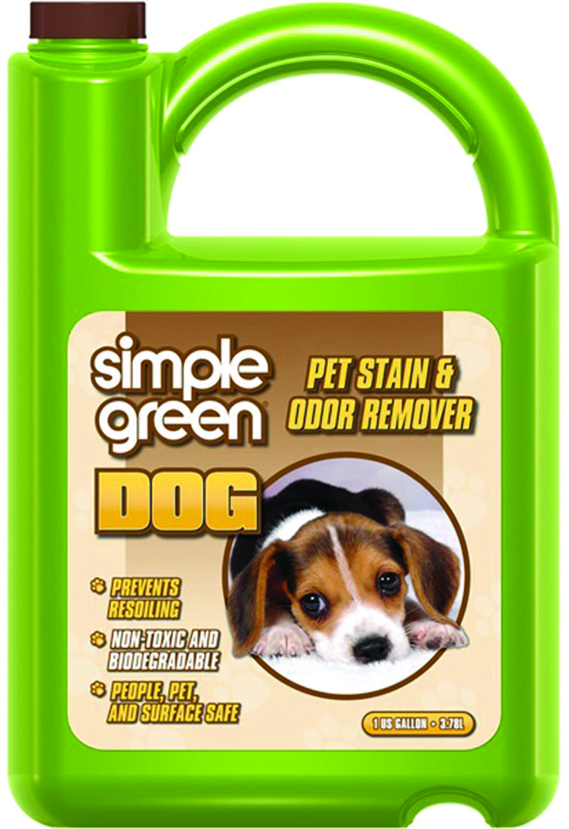 SIMPLE GREEN 2010000415302 Bio Dog Stain and Odor Remover, Liquid, Fresh, 1 gal Milky White