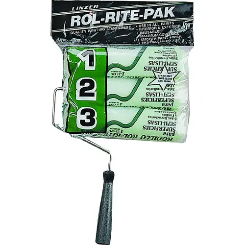 Roller and Frame Set, 3/8 in Nap, 9-1/2 in L Roller - pack of 12