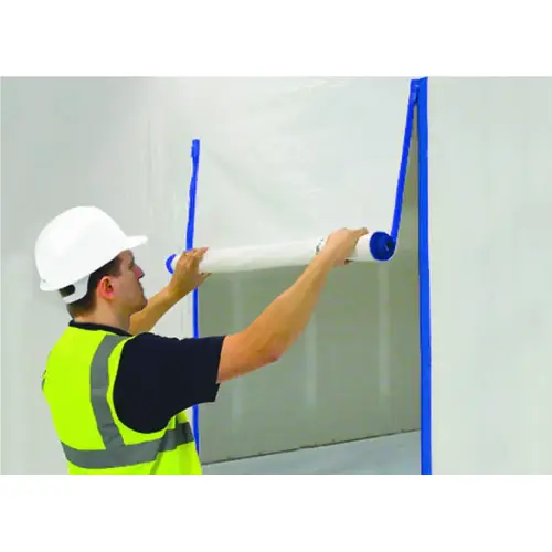 Surface Shields ZC02 Zip N Close Zipper, Self-Adhesive, 7 ft L, 3 in W, Polyester, Blue Pair