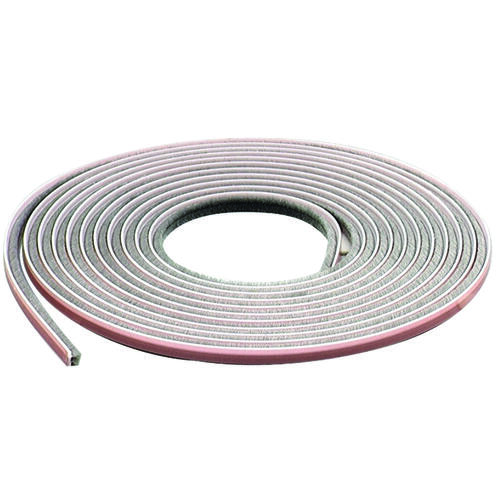 Replacement Weatherstrip, 1/4 in W, 7/32 in Thick, 17 ft L, Vinyl, Gray, Self Adhesive Mounting