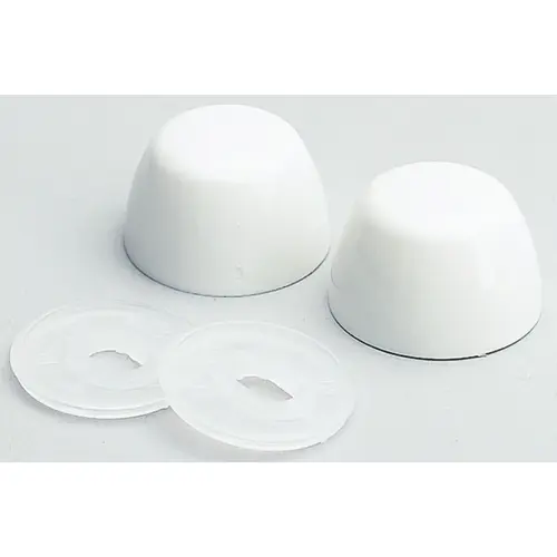 Bowl Bolt Cap, Plastic, Whit - 2 per pack x10 packs