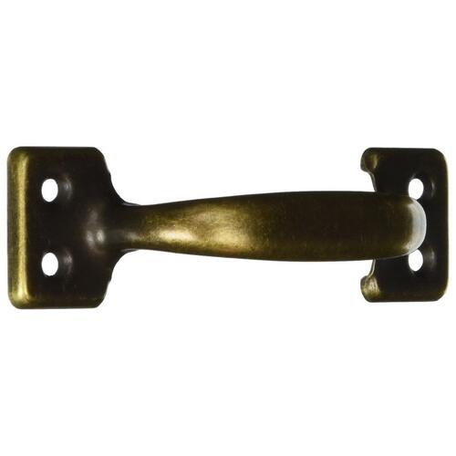 National Hardware N164-848 Sash Lift, 4 in L Handle, Steel, Antique Brass