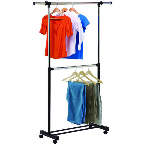 GAR-01767 Expandable Garment Rack, 60 in W, 73 in H, Steel, Black - pack of 3