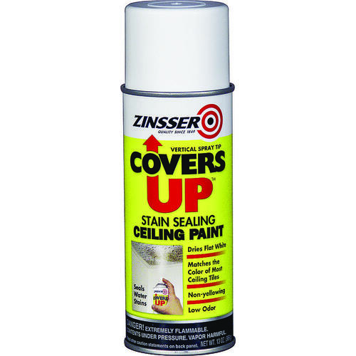 Zinsser 3688 0 Ceiling Paint and Primer, White, Flat, 13 oz