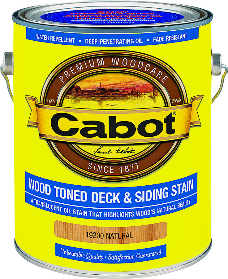 Cabot 140.0019200.007 140.00.007 Deck and Siding Stain, Natural, Liquid, 1 gal