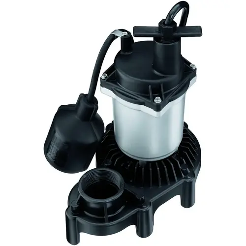 2163 Sump Pump, 1-Phase, 3.9 A, 115 V, 0.33 hp, 1-1/2 in Outlet, 22 ft Max Head, 660 gph, Thermoplastic